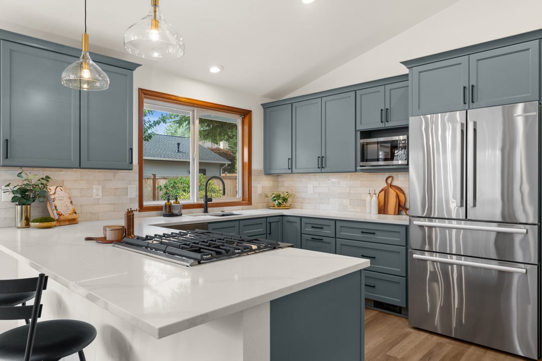 Sage Green cabinets