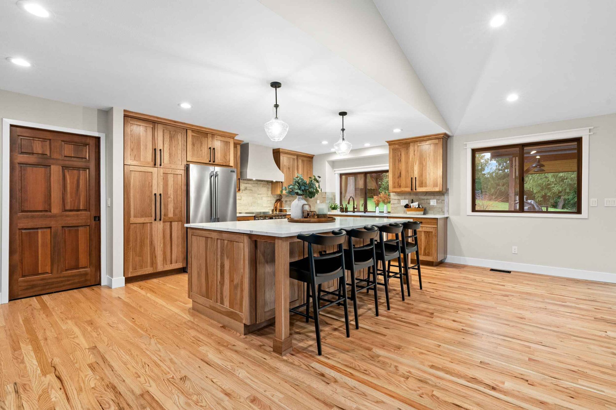 Hickory Stained Custom Cabinets